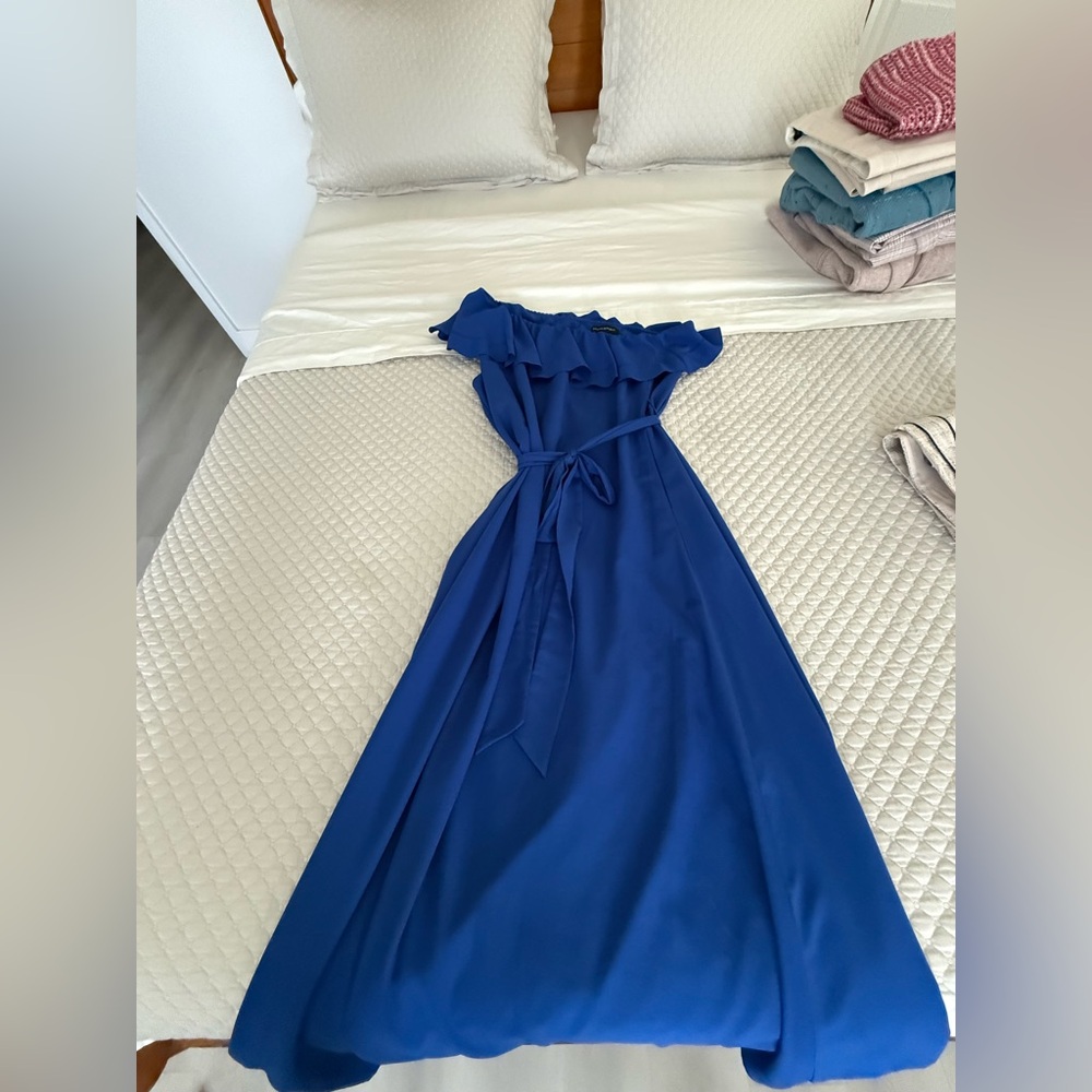 Banana Republic Strapless Blue Dress